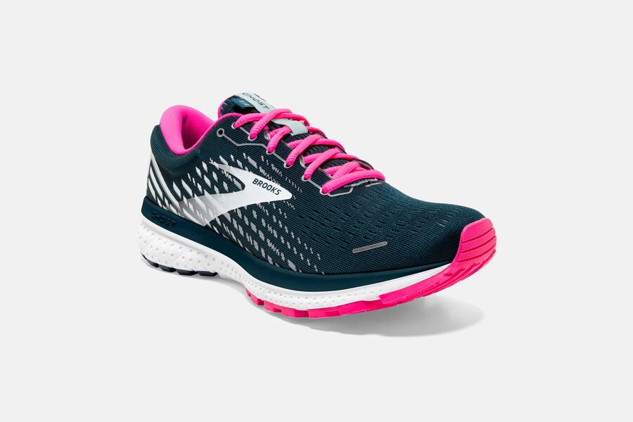 Brooks Israel Ghost 13 Road Running Shoes Womens - Navy/Pink - SGV-695172